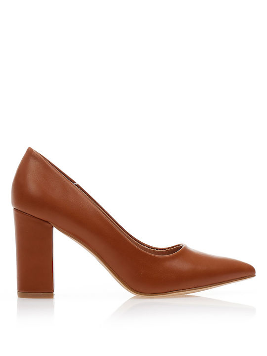 Tsoukalas Pumps mit Chunky hohem Absatz Braun