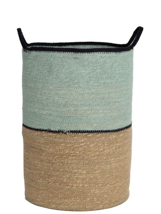 Soulworks Decorative Basket Wicker with Handles Blue 30x30x45cm