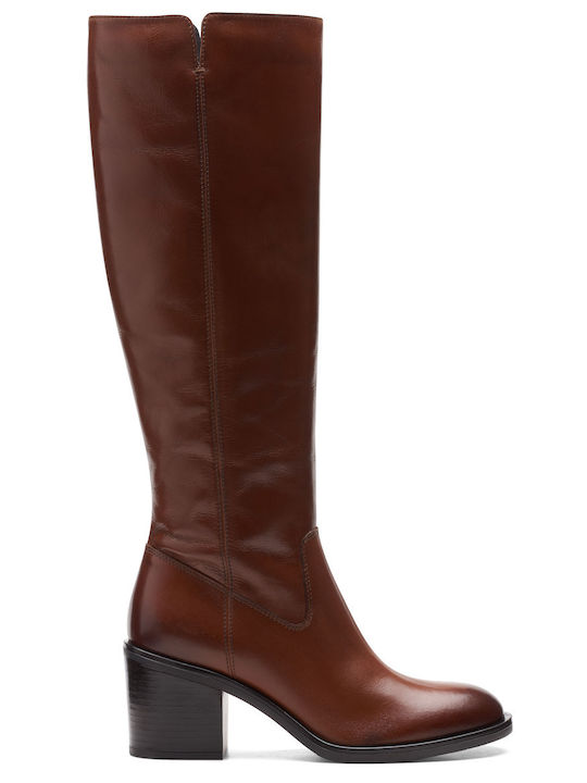 Clarks Valvestino Hi Leather Women's Tabac Brown Boots Clarks Valvestino Hi Leather Women's Tabac Brown Boots