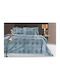 Guy Laroche Duvet Cover Set Flannel Queen with 2 Pillowcases 225x245 Flannel Mezzo Blue
