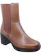 Leder Stiefeletten Damen Braun