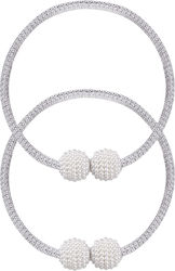 Roxxani Metallic Curtain Tie-Back Magnetic Gray