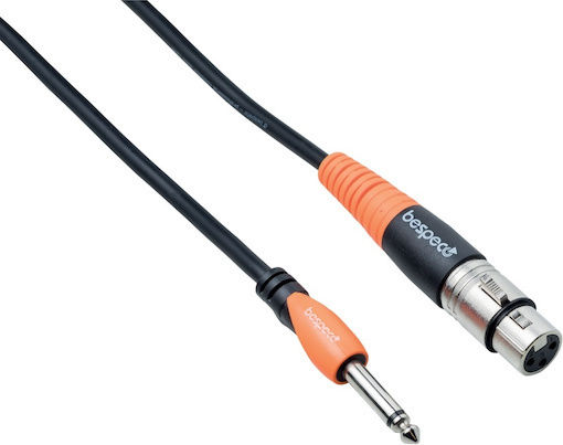 Bespeco Cable XLR female - 6.3mm male Μαύρο 6m (SLJF600)