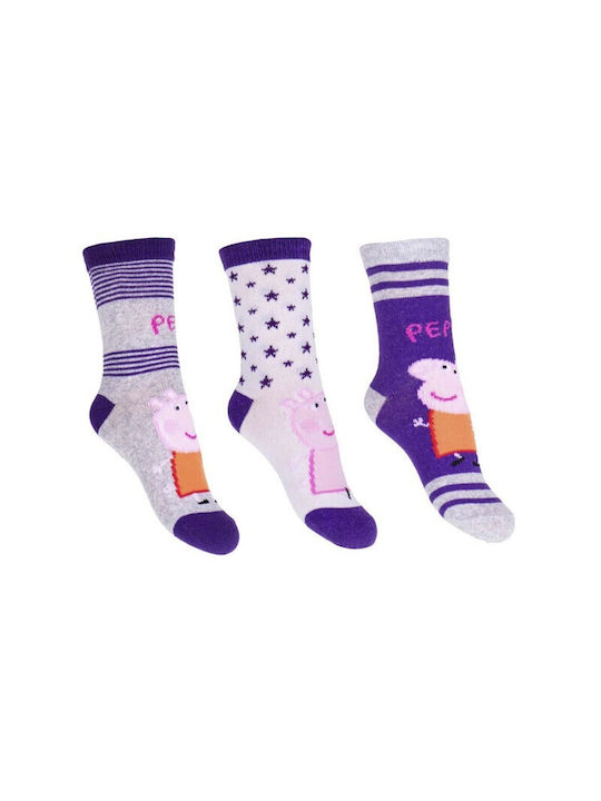Disney Girls 3 Pack Knee-High Socks Purple
