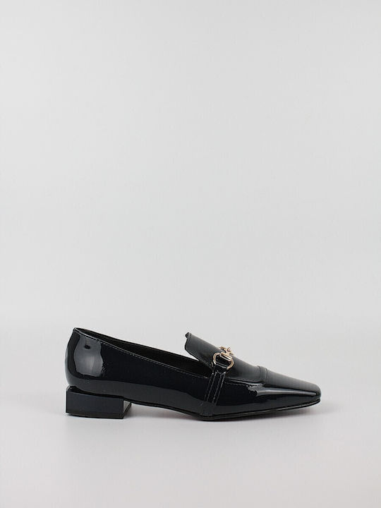 Leather Women's Moccasins in Black Color