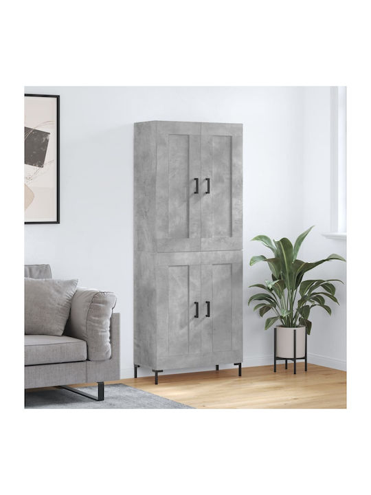 Kleiderschrank Büro Grey 69.5x34x180cm