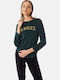 Minerva Winter Damen Pyjama-Set Samt Grün