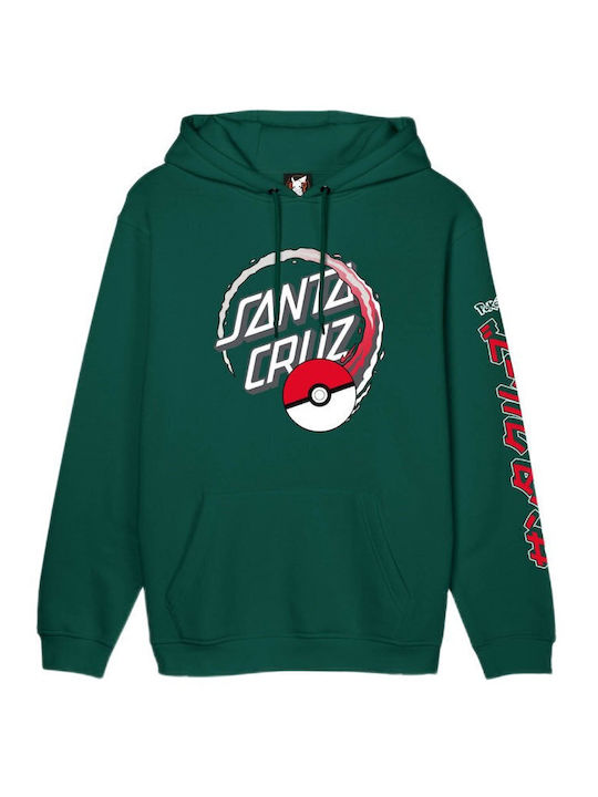 Santa Cruz Sweatshirt with Hood Green
