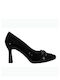 Leather Stiletto Black High Heels Syra 21