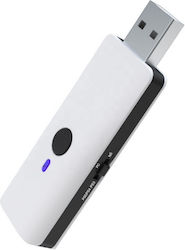 Jys P5119 P5119 Bluetooth Receiver για PC / PS3 / PS4 / Switch / PS5 Λευκός
