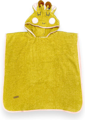 Ely Parker Kids Beach Poncho Yellow 60 x 60cm