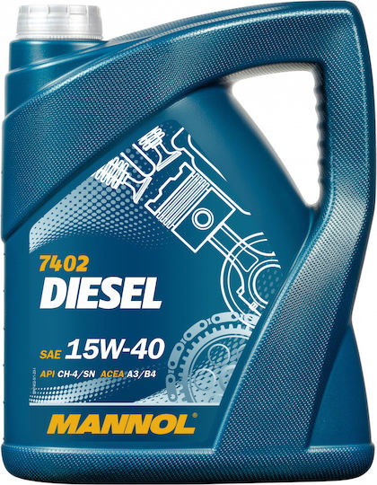 Mannol 15W-40 Λάδι Μοτοσυκλέτας για Τετράχρονους Κινητήρες 5lt