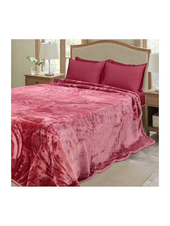 Lino Home Cobertor Emb Blanket Velvet Queen 220x240cm. Apple