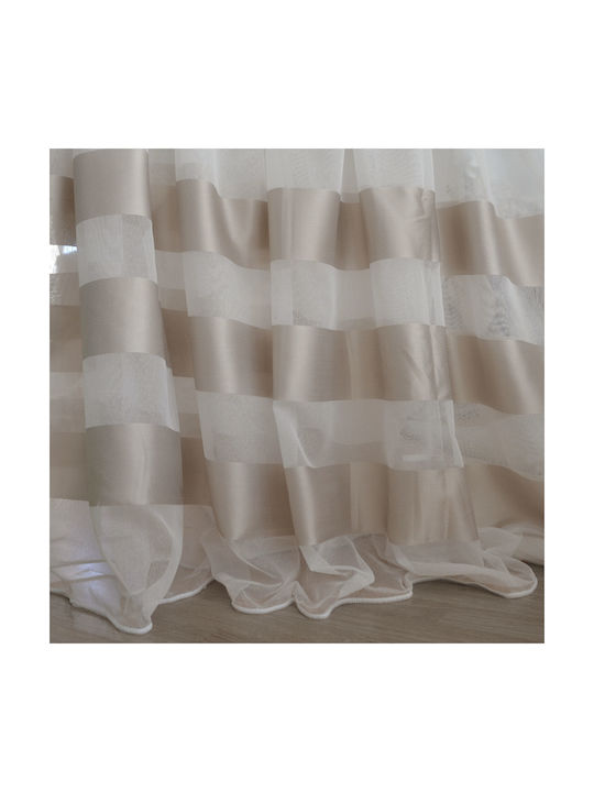 Saray Home Curtain with Grommet Cream-Ivoire-Beige 280x300cm