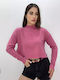 Γυναικείο Crop Top Μακρυμάνικο Ροζ