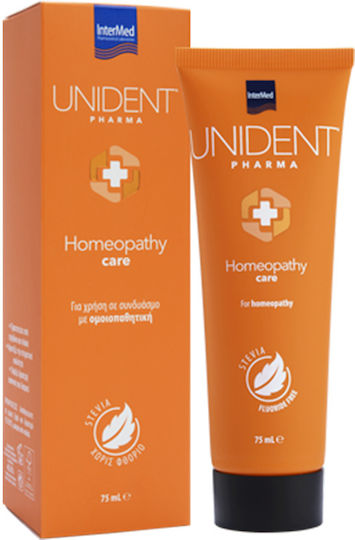 InterMed Unident Pharma Homeopathy Care Οδοντόκρεμα Χωρίς Φθόριο 75ml