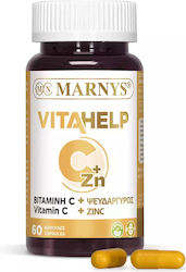 Marnys Vitamin C für Unterstützung des Immunsystems, die Haut & Antioxidans 500mg 60 veg. Kappen