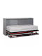 Classic Single Metal Bed in Gray with Slats for Mattress 90x190cm