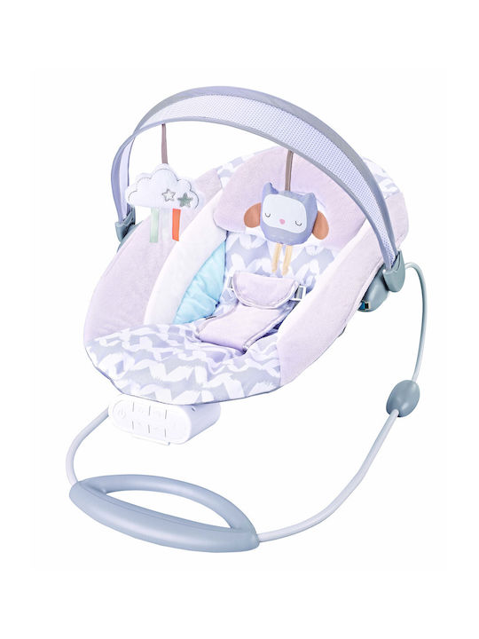 ForAll Elektrisch Baby Entspannung 2 in 1 mit Musik und Vibration Gray für Kinder bis zu 9kg