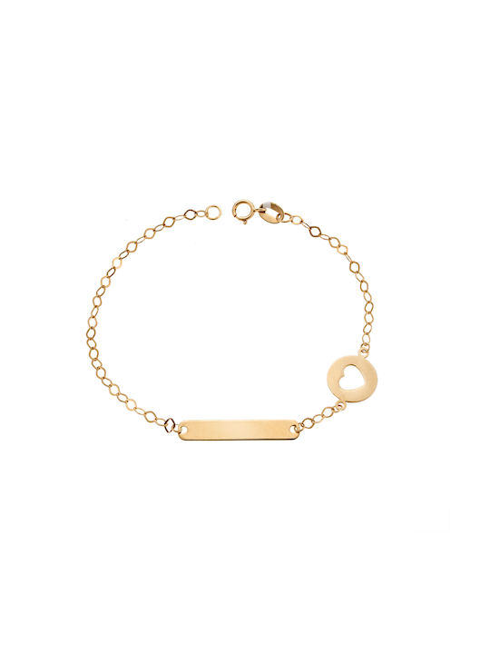 Kids Gold ID Bracelet 14K for Girl