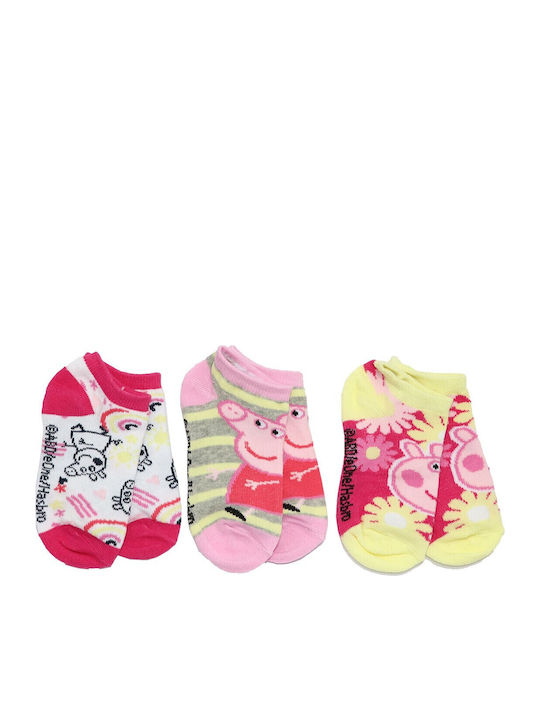 Peppa Pig Παιδικά Σοσόνια Πολύχρωμα 3 Ζευγάρια