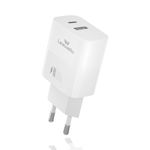 Leewello Ladegerät ohne Kabel mit USB-A Anschluss und USB-C Anschluss 30W Weißs (CDQ17)