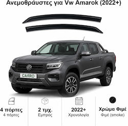 Heko Σετ Ανεμοθραύστες Μπροστινοί Σκούρο Φιμέ για Volkswagen Amarok 4D 2022+ 2τμχ 31034