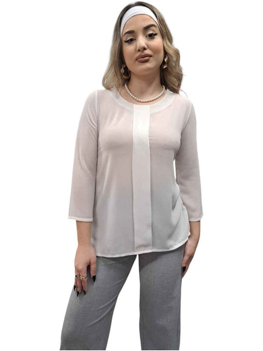 Remix Women's Blouse Long Sleeve White