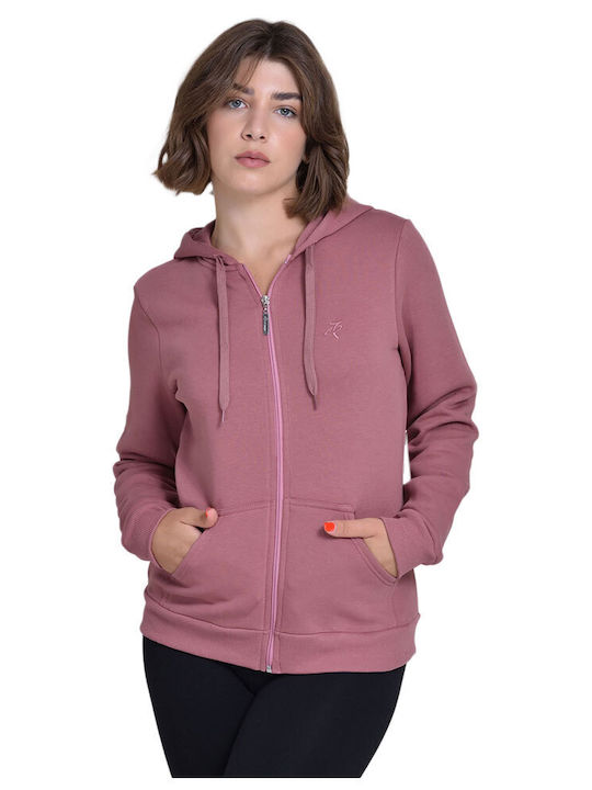 Target Women's Hooded Fleece Cardigan Pink