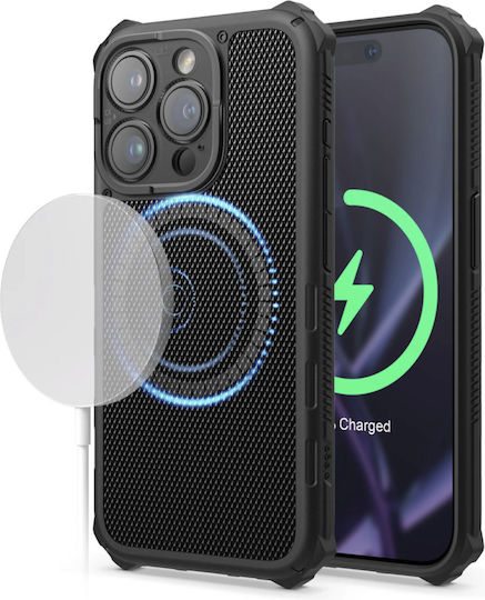 Elago Magsafe Armor Back Cover Silicone / Plastic 1.8mm Black (iPhone 15 Pro)