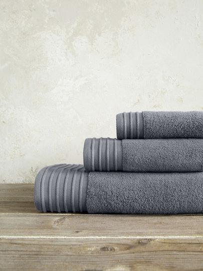 Nima Πετσέτα Προσώπου Feel Fresh 50x100εκ. Night Gray Βάρους 500gr/m²