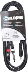 Cable4Me 2x 6,3mm Stecker - 3,5mm Stecker 3m Cable4Me 2x 6,3mm Stecker - 3,5mm Stecker 3m