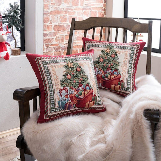 Teoran Christmas Decorative Pillow Square Multicolour 45x45cm