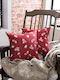 Teoran Christmas Decorative Square Pillowcase Red 45x45cm
