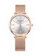 Mini Focus Damen Uhr mit Rose Gold Metallarmband