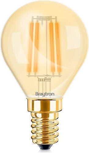 Braytron Λάμπα LED 4W για Ντουί E14 και Σχήμα P45 Θερμό Λευκό