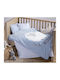 Nef-Nef Homeware Blanket Cot Sweet Sheep Velvet Blue 100x140cm.