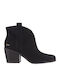 Constance Leather Women's Ankle Boots with Medium Heel Black