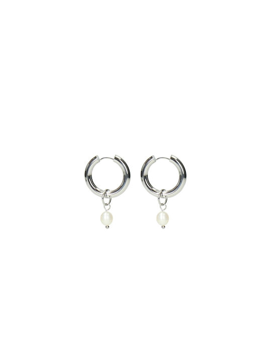 Azade Earrings Hoops with Pearls