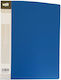 Groovy Clipboard Flexible with 60 plastic sleeves Slides for Paper A4 Blue 1pcs