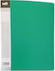 Groovy Clipboard Flexible with 60 plastic sleeves Slides for Paper A4 Green 1pcs