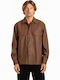 Дълъг Ръкав Overshirt Кафяв