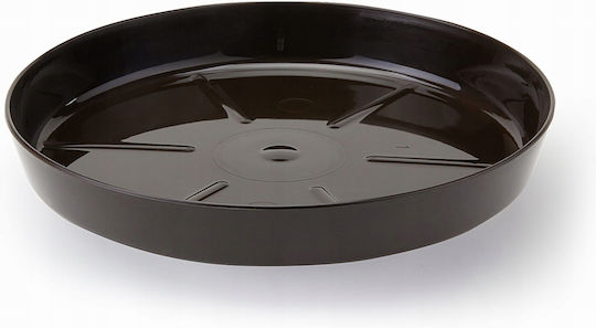 Lamela Πιάτο Γλάστρας Πλαστικό Black 23.4x23.4εκ.