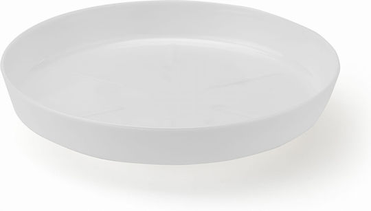 Lamela Πιάτο Γλάστρας Πλαστικό White 11.2x11.2εκ.