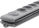 Qoltec Power Strip with Surge Protection 5 Positions with Switch and Cable 1.8m Gray