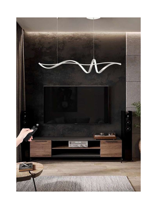 Atman Κρεμαστό Φωτιστικό Λευκό LED Ράγα 120x31εκ.