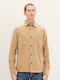 Μακρυμάνικo Κοτλέ Overshirt Μπεζ