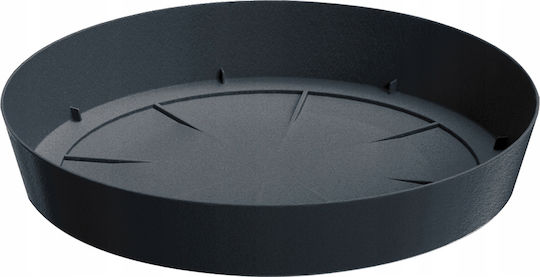 Prosperplast PPLF190 Round Plate Pot Anthracite 19x19cm