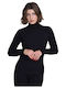 Women's Blouse Long Sleeve Turtleneck Black