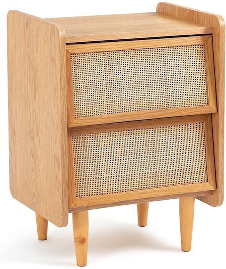 Nachttisch Holz Beiges 43.8x35x60cm